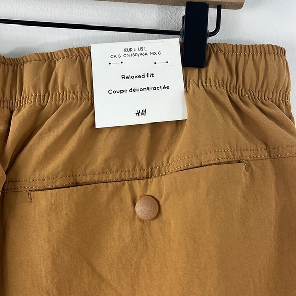 H&M Relaxed Fit Convertible Jogger Pants Brown Mens Size L Utility Gorpcore - Picture 13 of 14